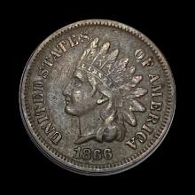 1866 Indian Head Cent ABOUT UNCIRCULATED