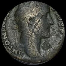 Roman Empire Antoninus Pius AE Sestertius 138-161 AD. NICELY CIRCULATED