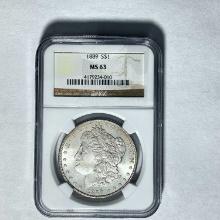 1889 Morgan Dollar NGC MS63 SILVER