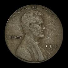 1911-S Lincoln Wheat Cent LIGHTLY CIRCULATED