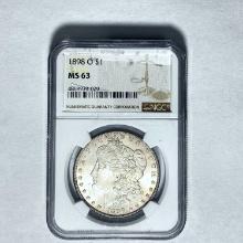 1898 O Morgan Dollar NGC MS 63 SILVER