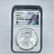 2020 Silver Eagle NGC MS 70