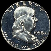 1958 Franklin Silver Half Dollar CHOICE PROOF