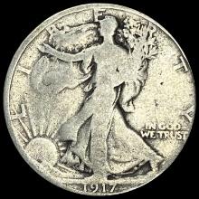 1917 Silver Walking Liberty Half Dollar LIGHTLY CIRCULATED