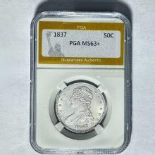 1837 Capped Bust Half Dollar PGA MS63+
