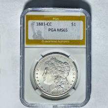 1881-CC Morgan Silver Dollar PGA MS65