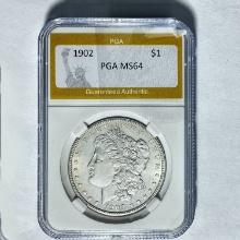 1902 Morgan Silver Dollar PGA MS64