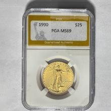 1990 $25 American Gold Eagle PGA MS69