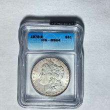 1878-S Morgan Dollar ICG MS64 SILVER
