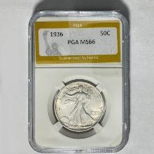 1936 Walking Liberty Half Dollar PGA MS6