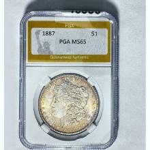 1887 Morgan Silver Dollar PGA MS65