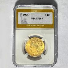 1915 $10 Indian Head Eagle PGA MS65