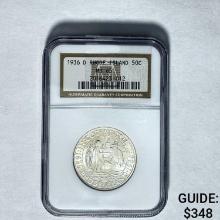 1936 D Rhode Island 50C NGC MS65