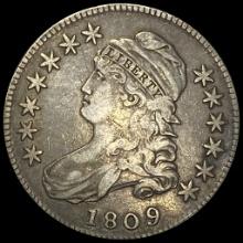 1809 Capped Bust Silver Half Dollar LIGHTLY CIRCULATED