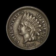 1864 Copper-Nickel Indian Head Cent LIGHTLY CIRCULATED