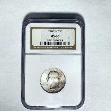 1948-S 25C Washington NGC MS 66