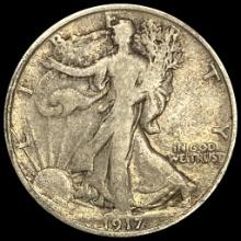 1917-D Walking Liberty Half Dollar LIGHTLY CIRCULATED
