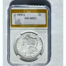 1900-S Morgan Silver Dollar PGA MS63
