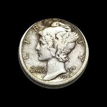 1916-S Mercury Dime LIGHTLY CIRCULATED