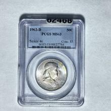 1962-D Franklin Half Dollar PCGS MS63 SILVER