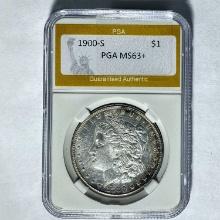 1900-S Morgan Silver Dollar PGA MS63+