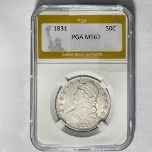 1831 Capped Bust Half Dollar PGA MS63