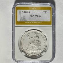 1878-S Silver Trade Dollar PGA MS62