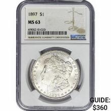 1897 Morgan Silver Dollar NGC MS63