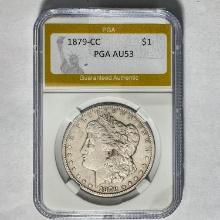 1879-CC Morgan Silver Dollar PGA AU53