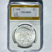 1926 Silver Peace Dollar PGA MS65