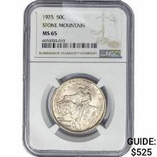 1925 Stone Mountain Half Dollar NGC MS65