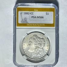 1882-CC Morgan Silver Dollar PGA MS66