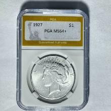 1927 Silver Peace Dollar PGA MS54+