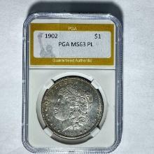 1902 Morgan Silver Dollar PGA MS63 PL