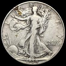 1938 Silver Half Dollar Walking Liberty LIGHTLY CIRCULATED