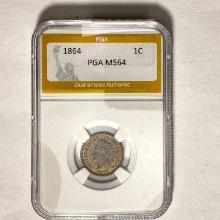 1864 Indian Head Cent PGA MS64