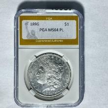 1896 Morgan Silver Dollar PGA MS64 PL