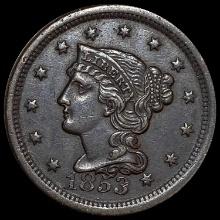 1853 Braided Hair Large Cent CLOSELY UNCIRCULATED