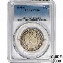 1898-O Barber Half Dollar PCGS VG10