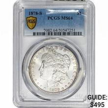 1878-S Morgan Silver Dollar PCGS MS64