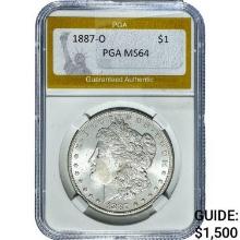 1887-O Morgan Silver Dollar PGA MS64