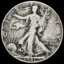 1941-D Silver Half Dollar Walking Liberty LIGHTLY CIRCULATED