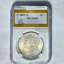1884-CC Morgan Silver Dollar PGA MS66