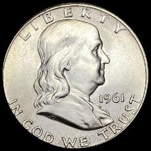 1961 Franklin Silver Half Dollar GEM BU