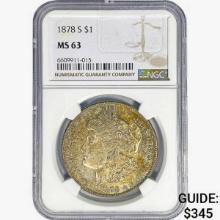 1878-S Morgan Silver Dollar NGC MS63
