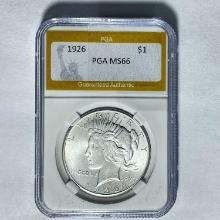 1926 Silver Peace Dollar PGA MS66