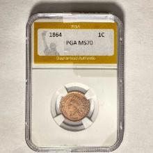 1864 Indian Head Cent PGA MS70