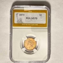1873 Indian Head Cent PGA MS70