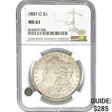 1887-O Morgan Silver Dollar NGC MS61
