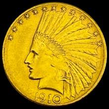 1910-D Indian Head Eagle $10 CLOSELY UNCIRCULATED CLOSELY UNCIRCULATED